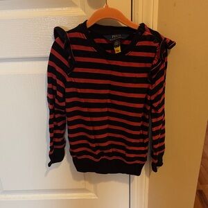 Polo by Ralph Lauren Black and Red Striped Top